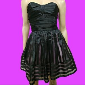 NWOT Betsy Johnson LBD strapless w/sheer overlay adorable